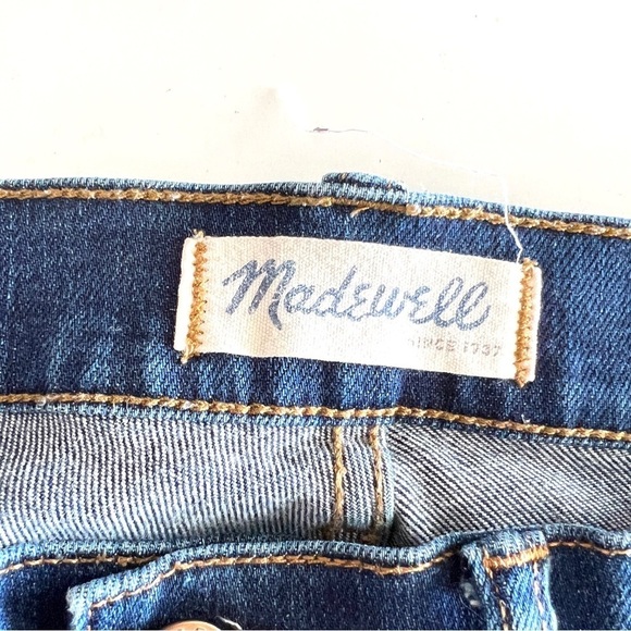 Madewell Jeans Women's Skinny Skinny Stretch Mid Rise Distressed Blue Denim 31 - Picture 10 of 13